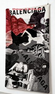 Balenciaga Fashion Collage Print Fleece Throw Blanket BA438